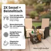 Mucola sedací souprava 2 křesla a stůl polyratanová obývací Náhled obrázku produktu 11
