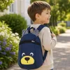 Sac à dos maternelle enfant ours en peluche bleu marine Voir les images du produit 7