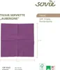 MANK Serviette in Aubergine aus Tissue 3-lagig, 33 x 33 cm, Produktbild-Vorschau 2