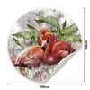 Sticker Kreis FLAMINGOS Blätter Beton Natur Modern Wanddeko Produktbild-Vorschau 2
