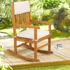 Deuba Rocking chair en bois  chaise a bascule 54x76x102cm Voir les images du produit 2