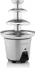 A stainless steel chocolate fountain with a black base and control panel. Podgląd zdjęcia produktu