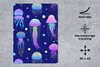 MuchoWow® Mauspad Mousepad Quallen - Muster - Meerestiere - Produktbild-Vorschau 3