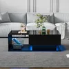 Stolik kawowy Sweiko czarny wysoki połysk 100x50x32 cm - ze Podgląd zdjęcia produktu 14