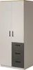 Schrank mit Schubladen Billz 2D3S 80 Kaschmir/Eiche Cremona Produktbild-Vorschau 1