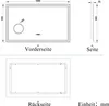 Badspiegel mit Beleuchtung 100x60 cm Uhr, 3X LED Make-up Produktbild-Vorschau 8