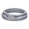 A gray washing machine door seal is shown against a white background. Produktbild-Vorschau