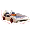 Lit pour enfants garçons LED voiture Cool Confortable blanc Voir les images du produit 6