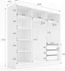 Schwebetürenschrank, 2-türig Schrank mit Spiegel und Produktbild-Vorschau 7