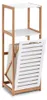 Zeller Badezimmerregal, MDF/Bambus, 33x36x98 cm, weiß/braun Produktbild-Vorschau 4