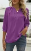 ASKSA Damen Swiss Dot Bluse 3/4 Ärmel Sommer Elegant Produktbild-Vorschau 2
