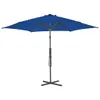 vidaXL Parasol avec mât en acier bleu 300x230 cm - Parasols Voir les images du produit 3