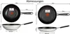 Diagrams showing the dimensions of two Tefal pans, a wok and a frying pan, with measurements indicated. Produktbild-Vorschau