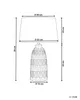 BELIANI Tischlampe mit Keramikfuß Rosa 56 cm Blumenmotiv Produktbild-Vorschau 3