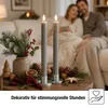 LED Stabkerzen Echtwachs grau, taupe 2 Stück, Timer & Produktbild-Vorschau 7