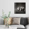 DEQORI Glasbild Echtglas 50x50 cm 'Stille Titanen' Wandbild Produktbild-Vorschau 3