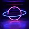 NEON LED svetlo, dekoratívne svetlo na batérie USB, planéta Náhľad obrázku produktu 2