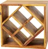 Massivholz Weinregal CUBUS 40cm braun Sheesham stone finish Produktbild-Vorschau 10