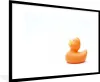 MuchoWow® Gerahmtes Poster Gummi-Ente - Orange - Weiß 90x60 Produktbild-Vorschau 1