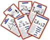 A collection of cards from a board game, arranged in a fanned-out collage. Produktbild-Vorschau