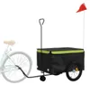 vidaXL Przyczepka rowerowa czarno-zielona 45 kg żelazko Podgląd zdjęcia produktu 3