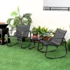 3dílný houpací bistro set, sada terasového nábytku se 2 Náhled obrázku produktu 4