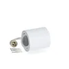 A white cylindrical light fixture with a socket and mounting hardware on a white background. Anteprima dell’immagine prodotto