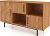 Kommode Seiba Wildeiche massiv 144x45x80 mit 3 Türen 2 Produktbild-Vorschau 1
