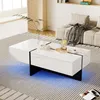 MODFU Table Basse Design avec Éclairage LED - Tiroirs Voir les images du produit 2