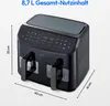 MEDION P20 XXL Heißluftfritteuse mit 2 Kammern MD11760 (8,7 Produktbild-Vorschau 9