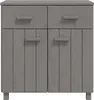 vidaXL Príborník HAMAR Light Grey 79x40x80 cm Masívne Náhľad obrázku produktu 3