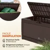 Lavička/skriňa na kolieskach Rato 310 L, hnedá, 119 x 48 x Náhľad obrázku produktu 12
