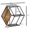 WOHNLING Wandregal 60x52x20 cm Mango Massivholz / Metall Produktbild-Vorschau 3