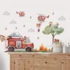 Cartoon Feuerwehrtier Wandsticker, selbstklebend, Produktbild-Vorschau 5