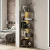 Bücherregal 5-stöckiges Eckregal mit LED-Beleuchtung für Produktbild-Vorschau 6