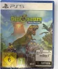 The image shows the front of a PlayStation 5 game case for 'Dinosaurs: Mission Dino Camp'. Produktbild-Vorschau