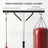 A boxing stand with a speedball and a punching bag attached. Podgląd zdjęcia produktu