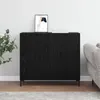 vidaXL Príborník čierny dubový vzhľad 90 x 34 x 80 cm Náhľad obrázku produktu 3