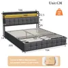 Lit Coffre 160x200 avec Rangement et éclairage LED, Sommier Voir les images du produit 7