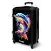 NoBoringSuitcases.com® Großer Koffer - Delfin mit buntem Produktbild-Vorschau 2