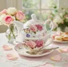 Zestaw do herbaty porcelanowa filiżanka czajniczek 400ml Podgląd zdjęcia produktu 7