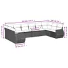 10-tlg. Garten-Sofagarnitur mit Kissen Grau Poly Rattan Produktbild-Vorschau 3