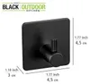 WENKO Wandhaken Mod. Ureo Schwarz, 4er Set, Handtuch-Haken, Produktbild-Vorschau 4