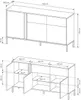 Wohnzimmer-Set Wohnwand Dast 5-teilig beige mit Produktbild-Vorschau 8