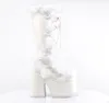 A single white boot with white fur trim is shown against a white background. Náhľad obrázku produktu