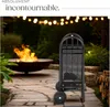 Porte bûches avec pelle, balai et tisonnier - noir Voir les images du produit 5