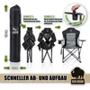 BigDean Luxus Campingstuhl Faltbar 160 KG Belastbar Produktbild-Vorschau 4