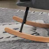 A close-up view of the base of a rocking chair, showing its wooden rockers and metal support. Produktbild-Vorschau