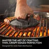 Navaris Smashed Burger Presse - Burgerpresse Gusseisen - Produktbild-Vorschau 2