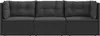 vidaXL 3-tlg. Garten-Lounge-Set mit Kissen Schwarz Poly Produktbild-Vorschau 3